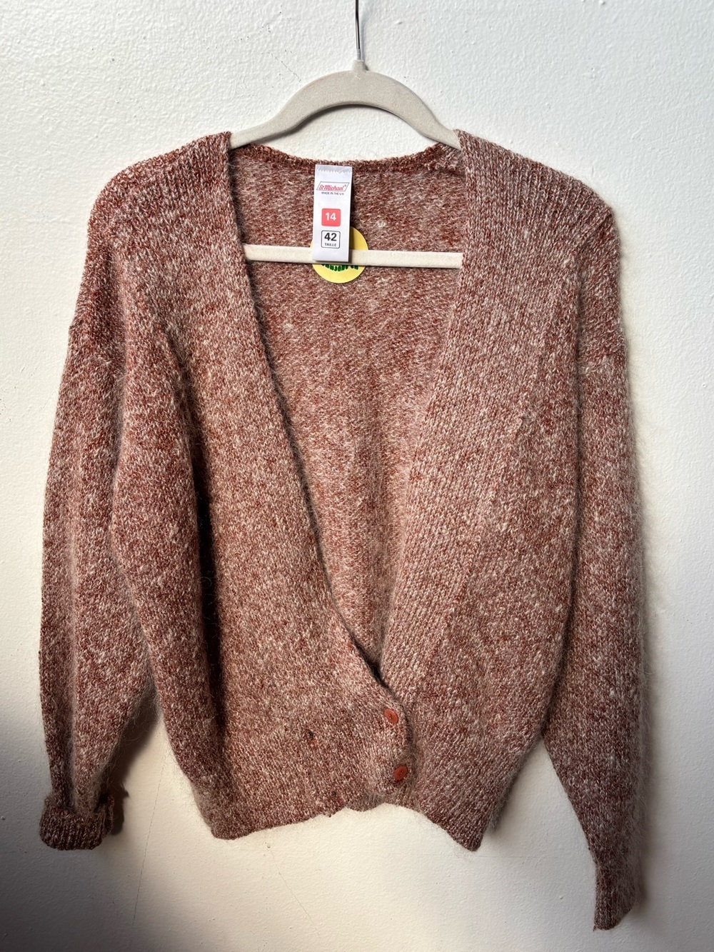 Vintage St. Michael marled knit cardigan